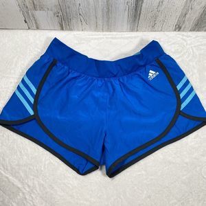 Adidas Workout Shorts Women's Sz Small 8-10 Blue Climalite Athletic Running Gym